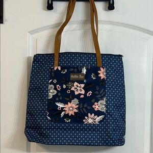 Matilda Jane Navy and Brown Floral Tote